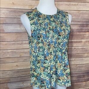 🎈Sale🎈Zara Smocked Floral Sleeveless Top Size Small